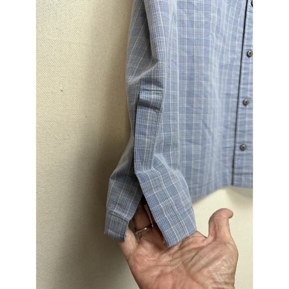 5.11 Tactical Series Shirt Mens XL Blue Plaid Performance Snap Up Lightweight - Picture 5 of 12